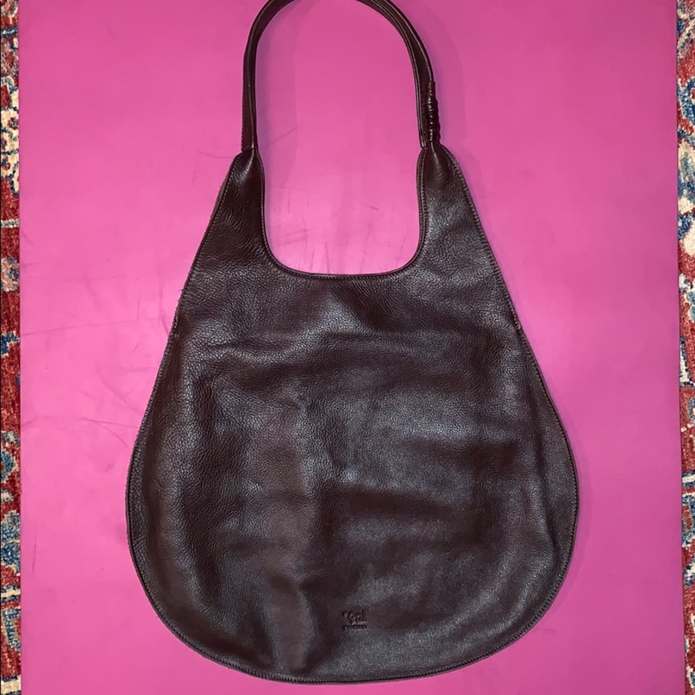 Qal Handbag oxblood leather hobo